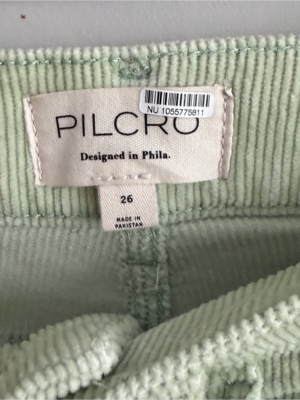 Anthropologie Pilcro The Yaya Lime Green Corduroy Crop Flare Pants NWT Size 26 - Picture 8 of 8